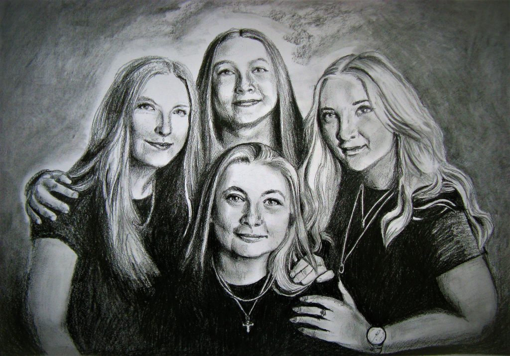 Portrait of Julie and her sisters