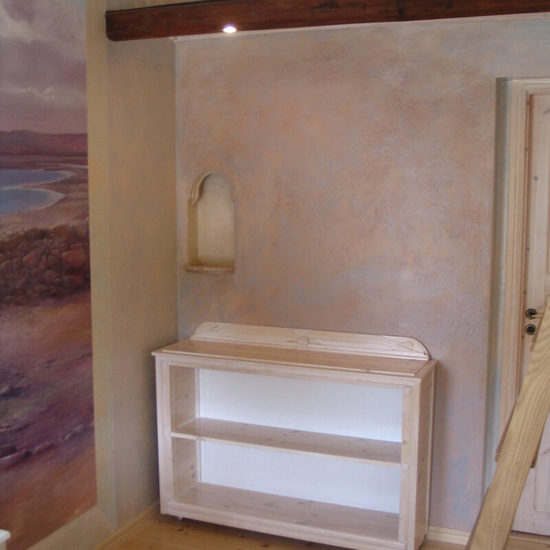 Newly created wall and cupboard House Bara Sweden