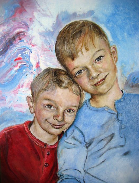 Portrait two Danish brothers